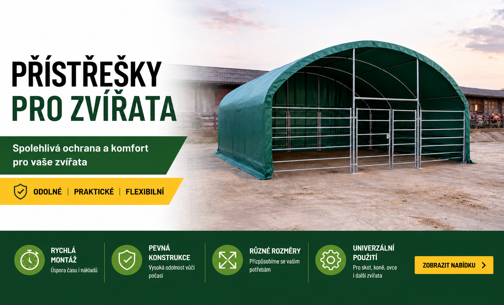Přístřešky pro zvířata