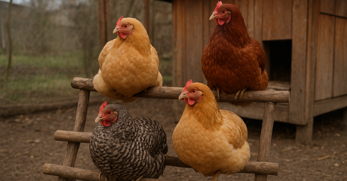 Slepičí bidlo: základ spokojeného hejna