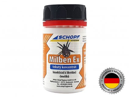 0081 Tekutý koncentrát k hubení čmelíků, blech, klíšťat SCHOPF MILBEN EX 100ml