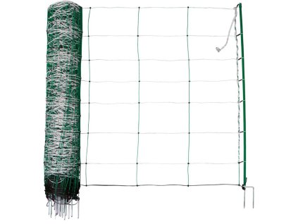 sit pro elektricky ohradnik pro ovce kozy kerbl 27328 titannet 108cm x 50m 2 hroty bilozelena 1