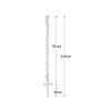 plastovy sloupek pro elektricky ohradnik kerbl 441800 titan 110cm dvojity naslap bily 2