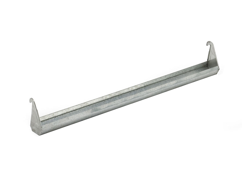 Závesné žľabové krmítko pre kurčatá, prepelice, hydinu CF034.20 - 80 cm, plechové