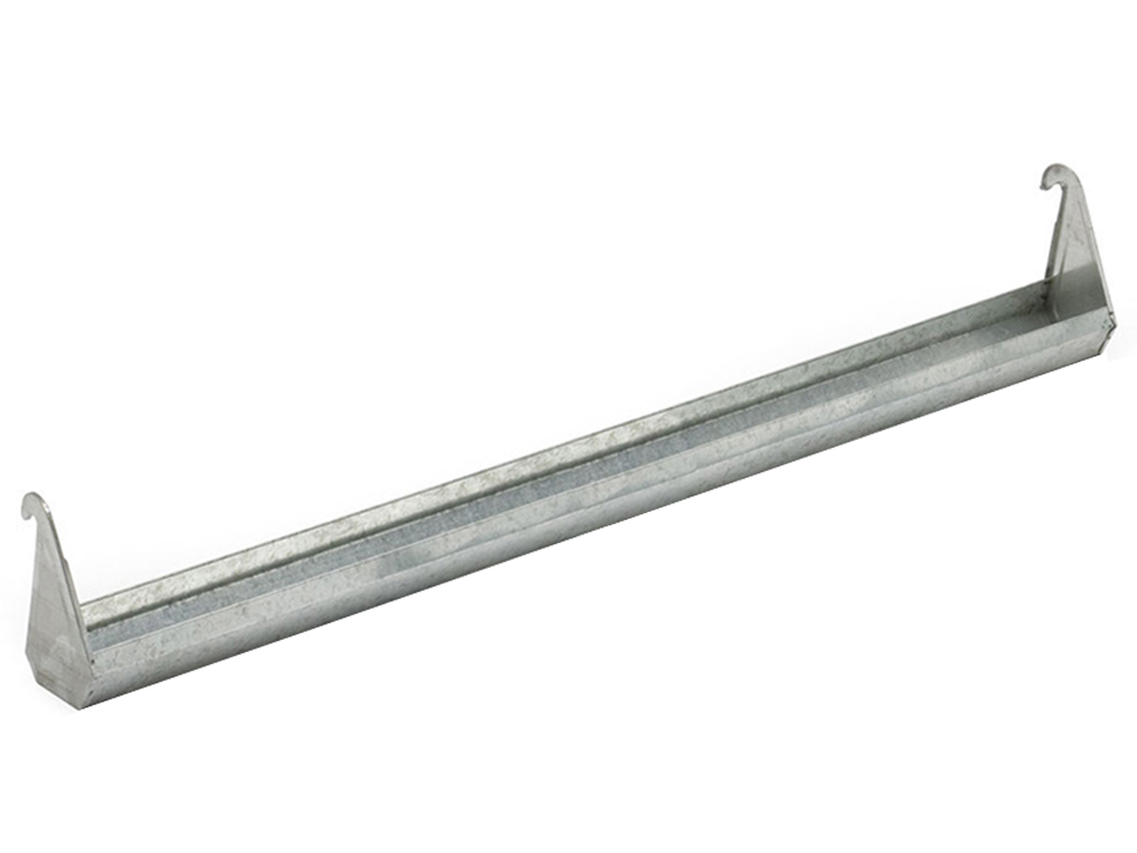 Závesné žľabové krmítko pre kurčatá, prepelice, hydinu CF034.40 - 100 cm, plechové