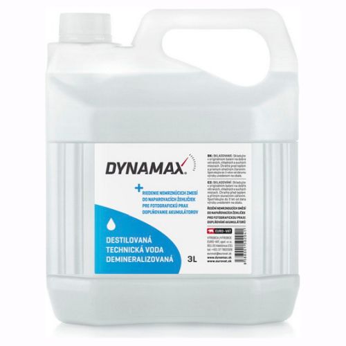 DYNAMAX TECHNICKÁ DEMINERALIZOVANÁ VODA 3L