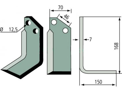 angled blade 180mur 12r 2