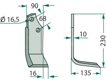angled blade 180mas 59r 2
