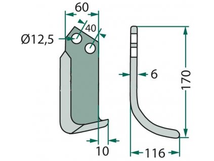 curved blade 180bre 14r 2