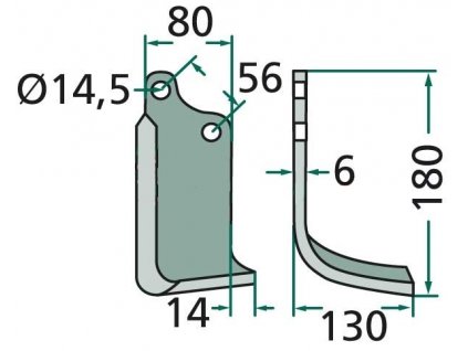 curved blade 180mas 10r 2