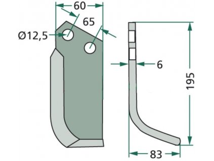 curved blade 180mas 12r 2