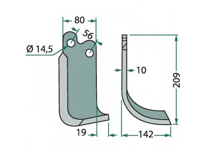 curved blade 180mas 05r 2