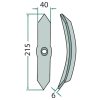 Hrot kultivátora 215 x 40 x 6 mm