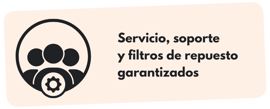 Ofrecemos servicio, soporte y suministro de filtros de repuesto.