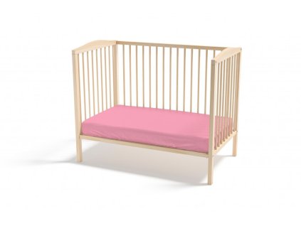 22149 1 prosteradlo jersey mako do postylky 60x120 cm ruzove