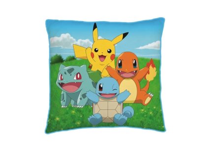 24269 dekoracni polstarek 40x40 cm pokemon kanto starters