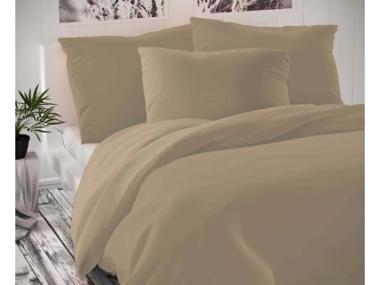 satenove prodlouzene povleceni luxury collection 140x220 70x90cm bezove 0