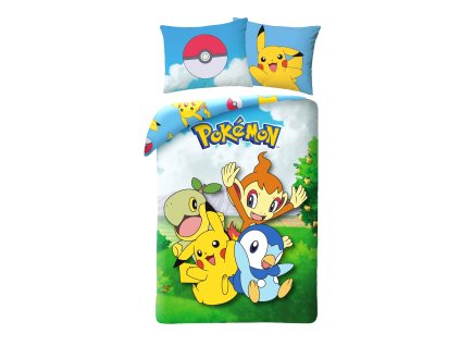 26072 bavlnene povleceni 140x200 70x90 cm pokemon friends