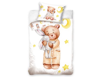 27262 povleceni do postylky 100x135 40x60 cm medvidek a usinacek