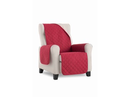 27304 oboustranny potah na kreslo cervena bezova