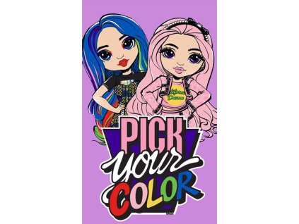 42082 detsky rucnik panenky rainbow high color style 30x50