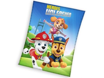 43119 detska deka tlapkova patrola odvazni hrdinove 150x200 11zon