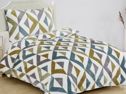 Povlečení mikroplyš 140x200 + 70x90 cm - Cubo pastel