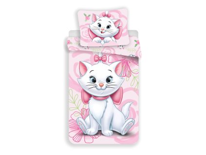 Bavlněné povlečení 140x200 + 70x90 cm - Marie Cat "Pink 03" 1