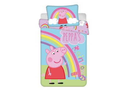 Bavlněné povlečení 140x200 + 70x90 cm - Prasátko Peppa PEP016