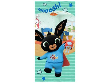 Bavlněná froté osuška 70x140 cm  -Zajíček Bing Superhrdina Hoppity