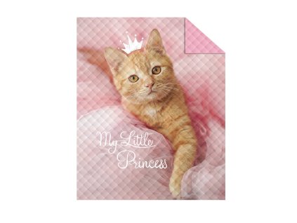 Luxusní přehoz na postel 170x210 cm - Kočička princezna 1