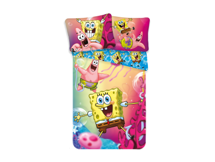 8564 bavlnene detske povleceni sponge bob 140x200