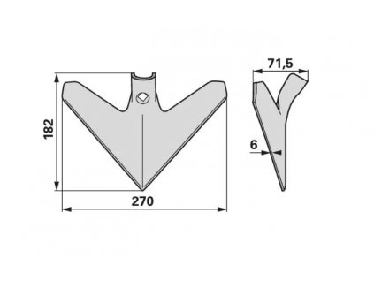 Radlička 270 x 6 mm Saturn 40410-03-057