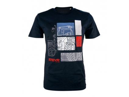 Tričko pánské černé s kresbou STEYR