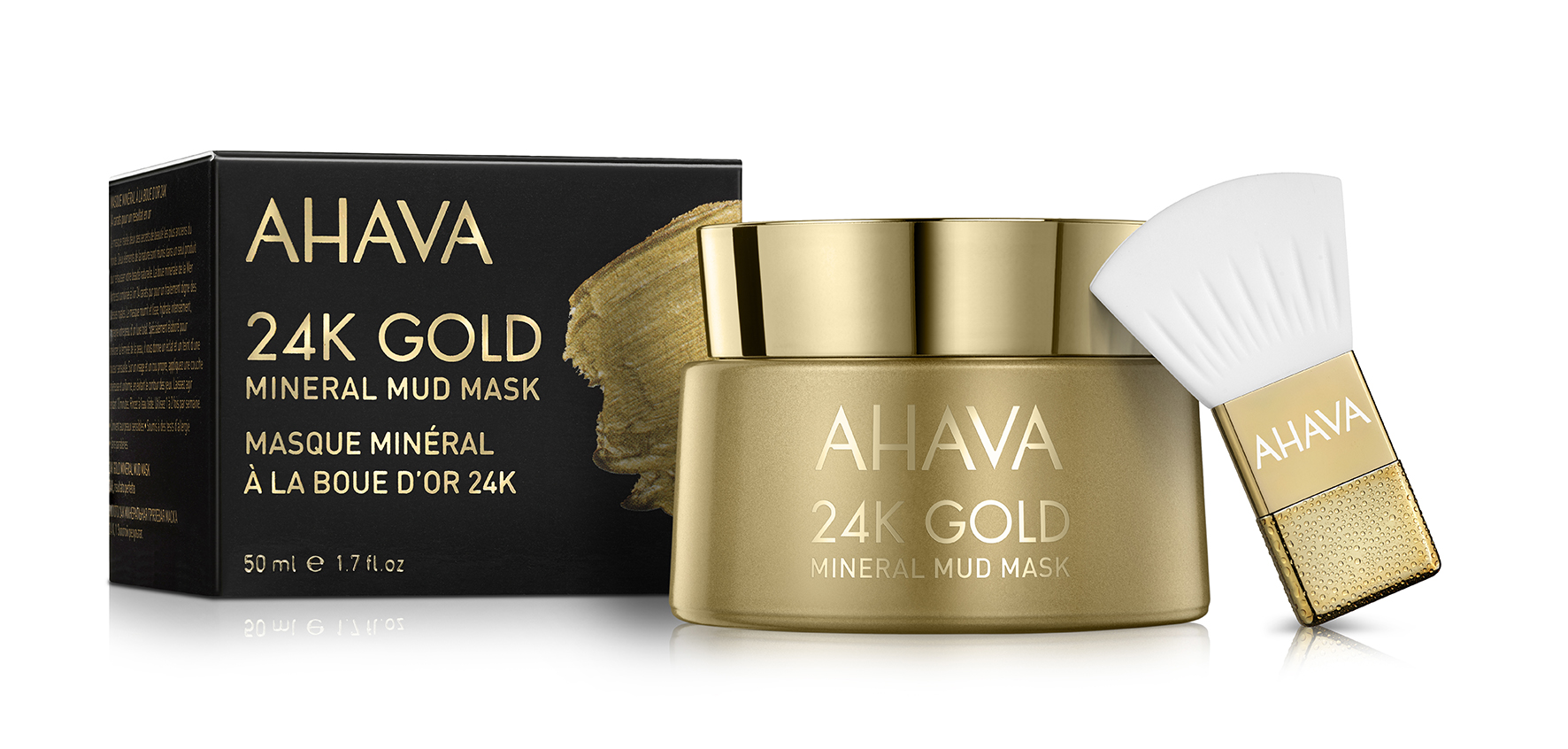 AHAVA Minerální bahenní maska s 24K zlatem Obsah: 50ml