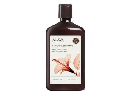 AHAVA Hydratační tělové mléko Ibišek & Fík Mineral Botanic z Mrtvého moře 500ml