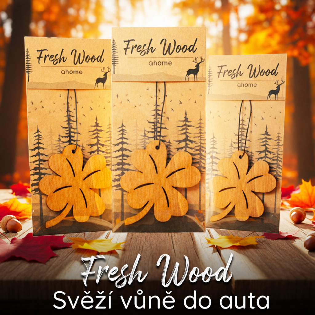Fresh Wood svěží vůně do auta čtyřlístek