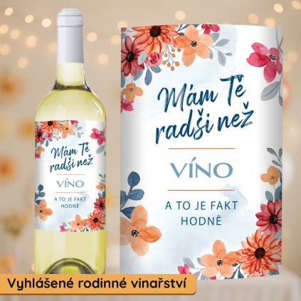 Dárkové víno Mám tě radši než víno