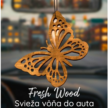 Drevená vôňa do auta – Fresh Wood Motýľ