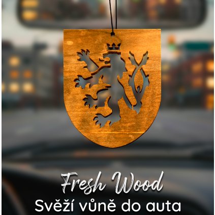 Dřevěná vůně do auta – Fresh Wood Státní znak ČR