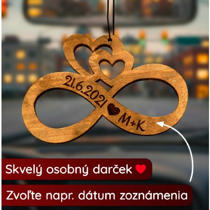 Dřevěná vůně do auta – Fresh Wood s vlastním vzkazem