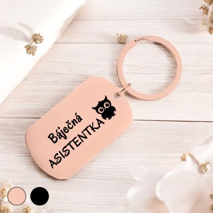 Kovová klíčenka - Báječná asistentka