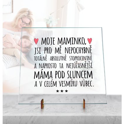 Dekorační Skleněná deska - Moje maminko