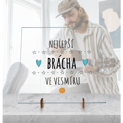 Dekorační Skleněná deska - Nejlepší brácha