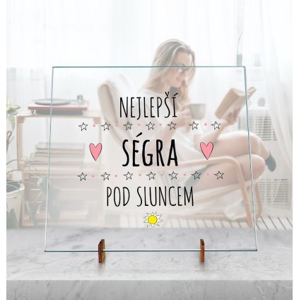 Dekorační Skleněná deska - Nejlepší ségra