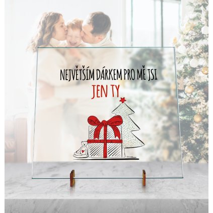 Dekorační Skleněná deska - Největší dárek