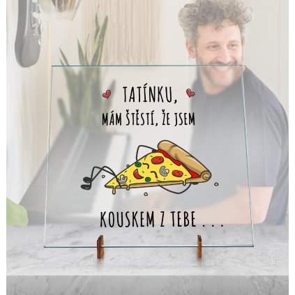 Dekorační Skleněná deska - Tatínku kousek z tebe
