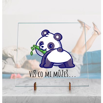 Dekorační Skleněná deska - Víš co mi můžeš
