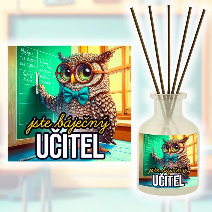 Aroma difuzér s nápisem Jste báječný učitel