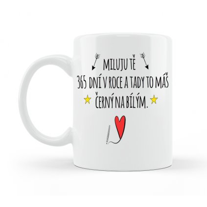 Hrneček Černý na bílým