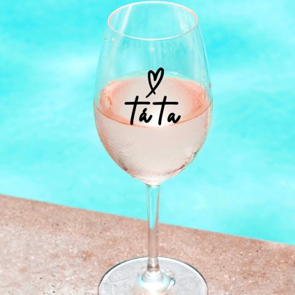 Sklenice na víno Táta bazén