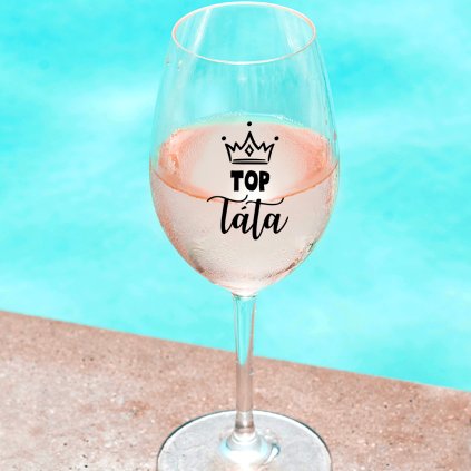 Sklenice víno Top táta bazén